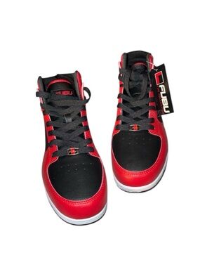 FUBU Basketball Men's Red and Black High Top Sneakers